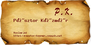 Pásztor Kázmér névjegykártya