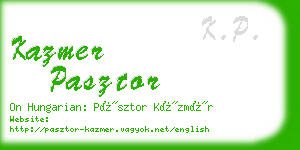 kazmer pasztor business card
